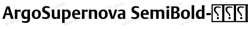 ArgoSupernova SemiBold字体转换